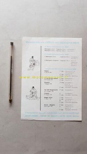 Aeromere Capriolo 125 Gran Turismo 1959 depliant moto originale ITALIANO