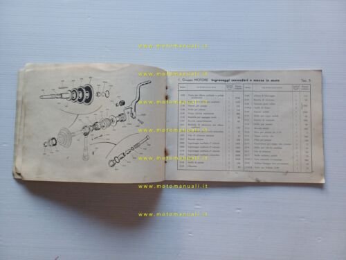 Aeromere Capriolo 75 1957 catalogo ricambi originale