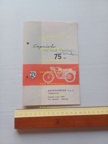 Aeromere Capriolo 75 Normale - Turismo Veloce 1961 depliant italiano …
