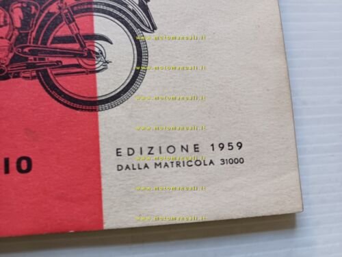 Aeromere Capriolo 75 Turismo Veloce 1959 catalogo ricambi originale