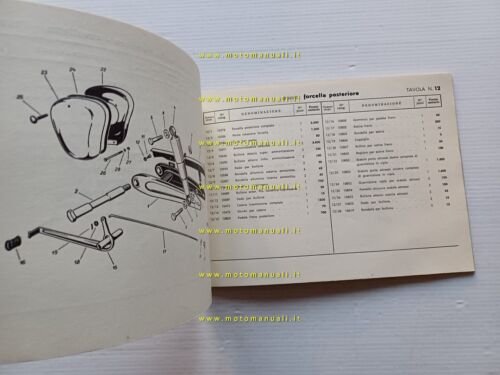 Aeromere Capriolo 75 Turismo Veloce 1959 catalogo ricambi originale