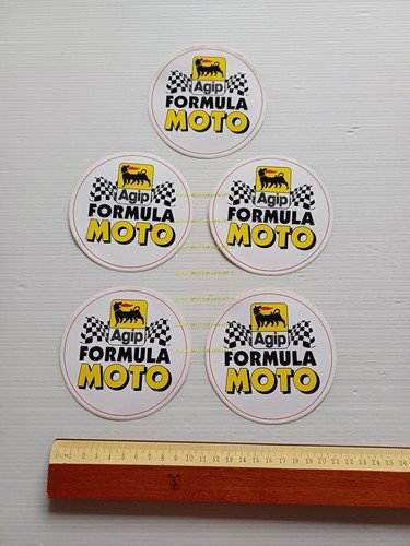 AGIP Formula Moto lotto 5 adesivi anni 80 originali