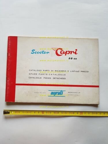 Agrati Capri 50 Scooter 1966 catalogo ricambi originale spare parts …