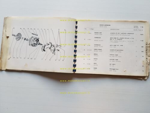 Agrati Capri 80 scooter 1960 catalogo ricambi originale spare parts …