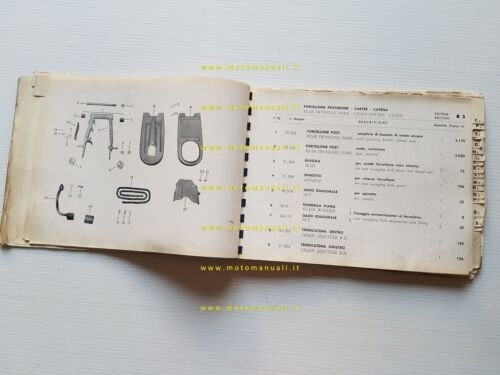 Agrati Capri 80 scooter 1960 catalogo ricambi originale spare parts …