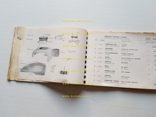 Agrati Capri 80 scooter 1960 catalogo ricambi originale spare parts …