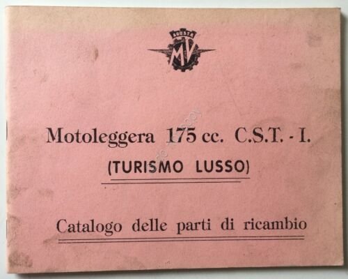 Agusta- Motoleggera 175 cc C.S.T.- I - Catalogo parti di …