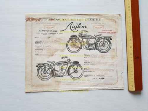 Aiglon 250 - 175 modelli 1925 depliant originale francese