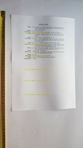 AIM 50 Regolarit mod. 100 R 1977 depliant originale moto …