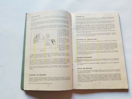 AJS modelli Springtwin 1950 manuale uso manutenzione INGLESE originale