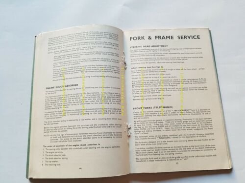 AJS modelli Springtwin 1950 manuale uso manutenzione INGLESE originale