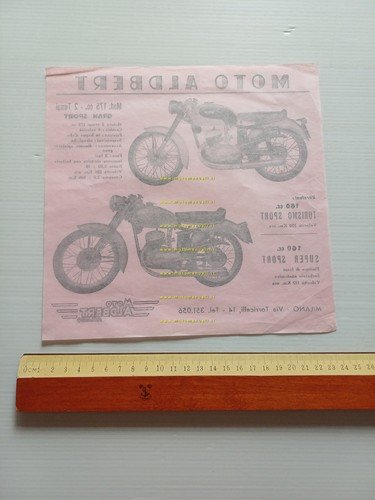 Aldbert 175 Gran Sport-160 Super Sport -Turismo 1953 depliant italiano …