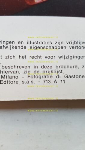 Alfa Romeo 1300 GT Spider Junior 1971 depliant OLANDESE originale …