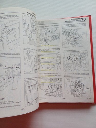 Alfa Romeo 145-146 1994-6 manuale officina Carrozzeria- Climatizzatore originale