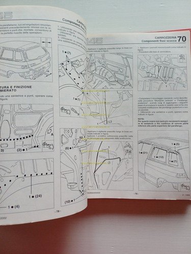 Alfa Romeo 145-146 1994-6 manuale officina Carrozzeria- Climatizzatore originale