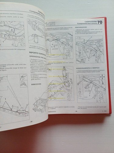 Alfa Romeo 145-146 1994-6 manuale officina Carrozzeria- Climatizzatore originale
