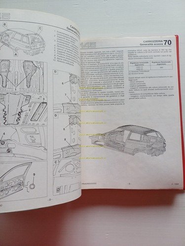 Alfa Romeo 145-146 1994-6 manuale officina Carrozzeria- Climatizzatore originale
