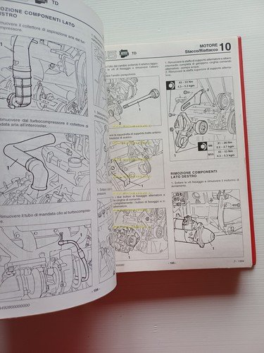 Alfa Romeo 145-146 1994-9 manuale officina Car. Tecniche-Motori-Gruppi Mecc Vol1