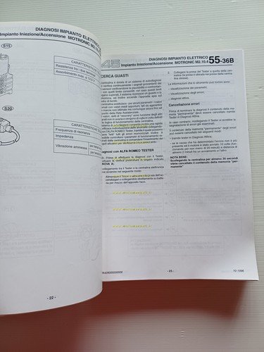 Alfa Romeo 145-146 1996-9 manuale officina Impianto elettrico-Diagnosi vol. III