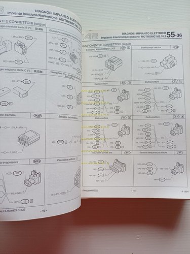 Alfa Romeo 145-146 1996-9 manuale officina Impianto elettrico-Diagnosi vol. III