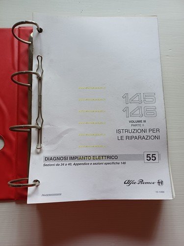 Alfa Romeo 145-146 1996-9 manuale officina Impianto elettrico-Diagnosi vol. III