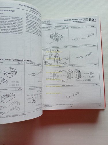 Alfa Romeo 145-146 1996-99 manuale officina Impianto Elettrico - Diagnosi