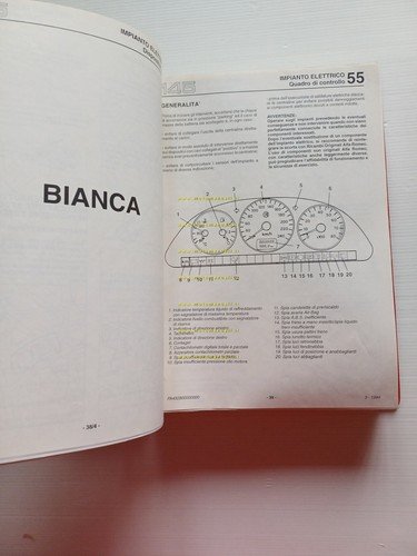 Alfa Romeo 145-146 1996-99 manuale officina Impianto Elettrico - Diagnosi