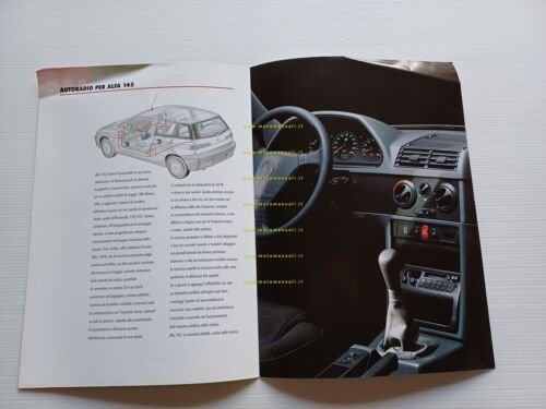 Alfa Romeo 145 autoradio dedicata 1994 depliant originale italiano