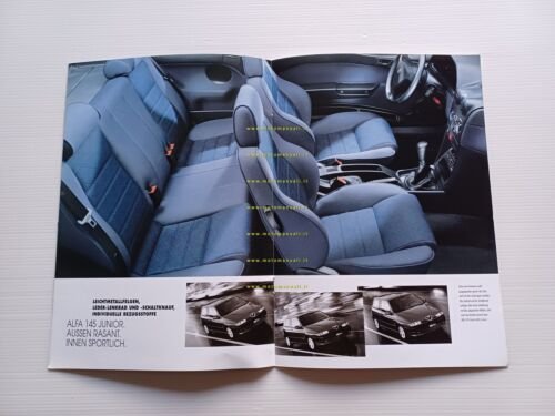 Alfa Romeo 145 Junior 1998 depliant tedesco originale