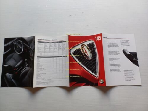 Alfa Romeo 145 modelli 1997-98 depliant originale italiano