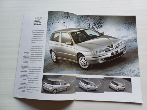Alfa Romeo 145 modelli 1999 depliant TEDESCO originale