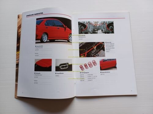 Alfa Romeo 145 Zubehor Accessori 1998 depliant catalogo TEDESCO originale