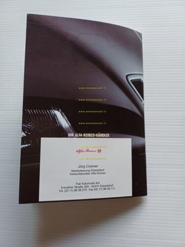 Alfa Romeo 146 modelli 1996 depliant listino TEDESCO originale