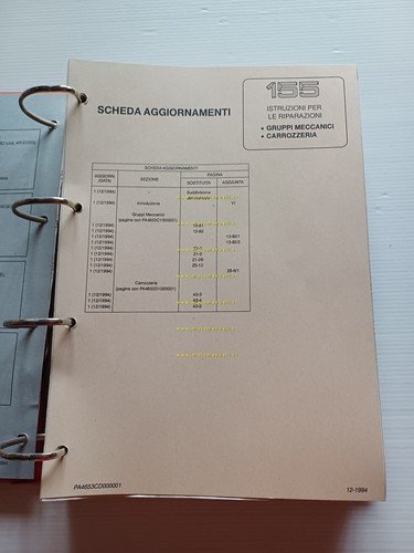 Alfa Romeo 155 1991-94 manuale officina Gruppi Meccanici - Carrozzeria …