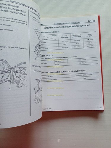 Alfa Romeo 155 1991-95 manuale officina caratter. tecniche manutenz. originale