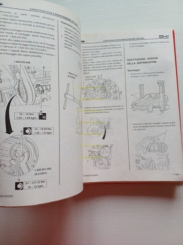 Alfa Romeo 155 1991-95 manuale officina caratter. tecniche manutenz. originale