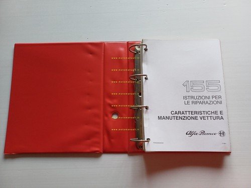 Alfa Romeo 155 1991-95 manuale officina caratter. tecniche manutenz. originale