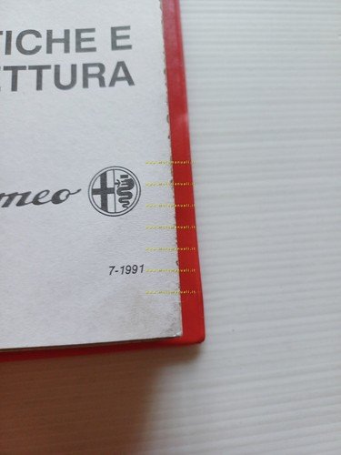 Alfa Romeo 155 1991-95 manuale officina caratter. tecniche manutenz. originale