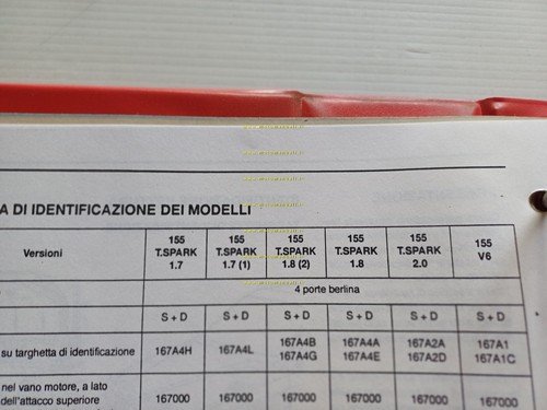 Alfa Romeo 155 1993-94 manuale officina Diagnostica Elettrica-Elettronica