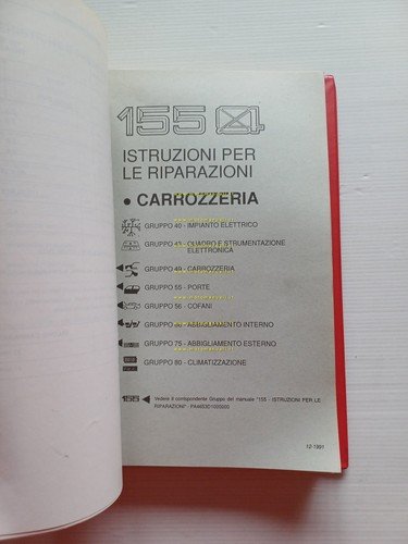Alfa Romeo 155 4WD 1991-94 COMPLEMENTO manuale officina originale