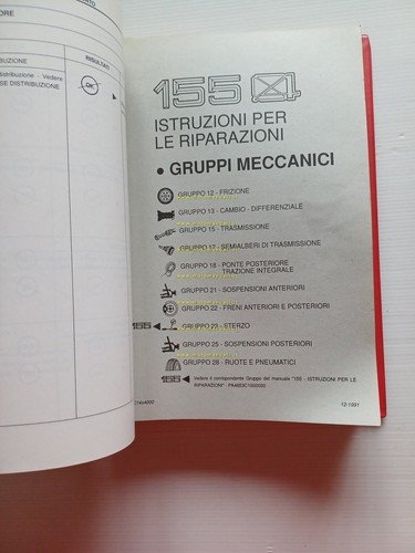 Alfa Romeo 155 4WD 1991-94 COMPLEMENTO manuale officina originale