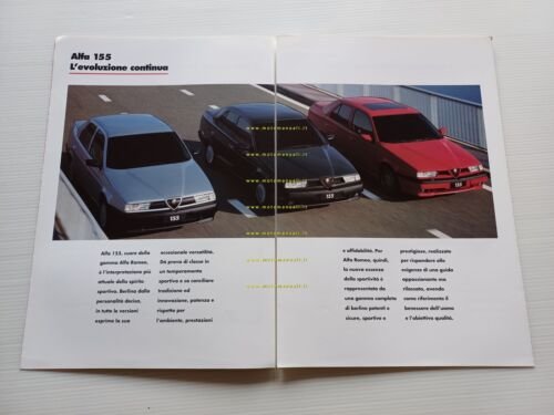 Alfa Romeo 155 modelli 1994 depliant italiano originale