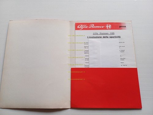 Alfa Romeo 155 presentazione anteprima 1991 cartella stampa originale