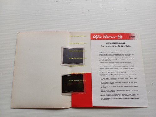 Alfa Romeo 155 presentazione anteprima 1991 cartella stampa originale
