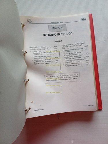 Alfa Romeo 155 TD 1992-5 COMPLEMENTO manuale officina Motore Mecc. …