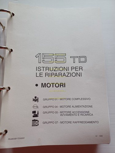 Alfa Romeo 155 TD 1998 COMPLEMENTO manuale officina originale