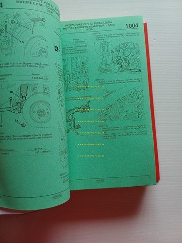 Alfa Romeo 156 1997-99 manuale officina originale Procedure Riparazioni vol. …