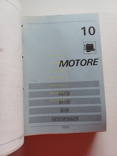 Alfa Romeo 156 1997-99 manuale officina originale Procedure Riparazioni vol. …