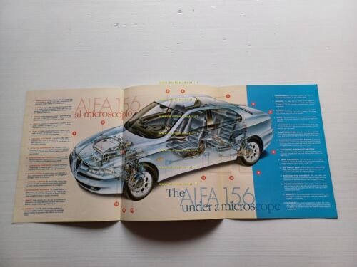 Alfa Romeo 156 depliant italiano inglese originale