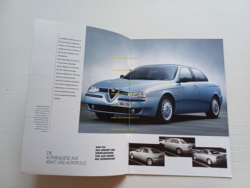 Alfa Romeo 156 modelli 1997 depliant TEDESCO originale